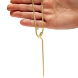 14K Solid Gold Serpentine Chain Necklace