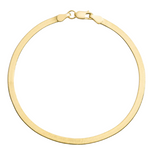 14K Solid Yellow Gold  Herringbone Bracelet| Custom size herringbone bracelets 