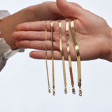 14K Solid Yellow Gold  Herringbone Bracelet