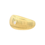 14K Gold Diamond Shrimp Ring
