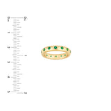 14K Gold Emerald Straight Band Ring